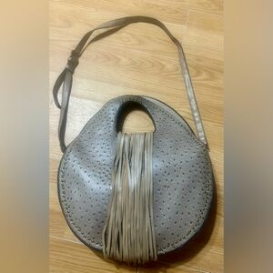 Stylish taupe faux Leather Women's Bag with shoulder straps